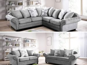 Nicole Grey Fabric Sofa